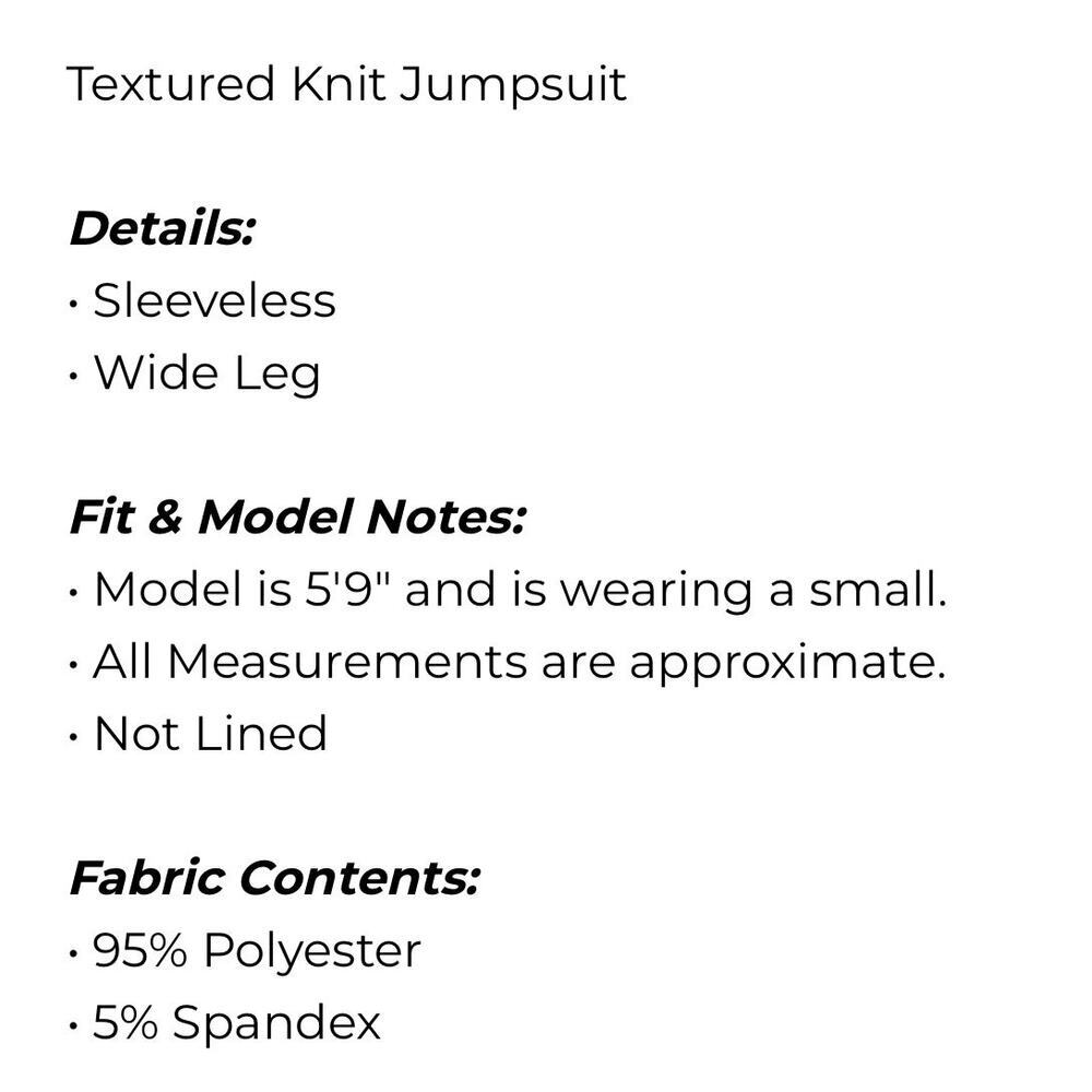 Umgee - Textured Knit Jumpsuit (Mint Blue) - Small - Picture 4 of 4